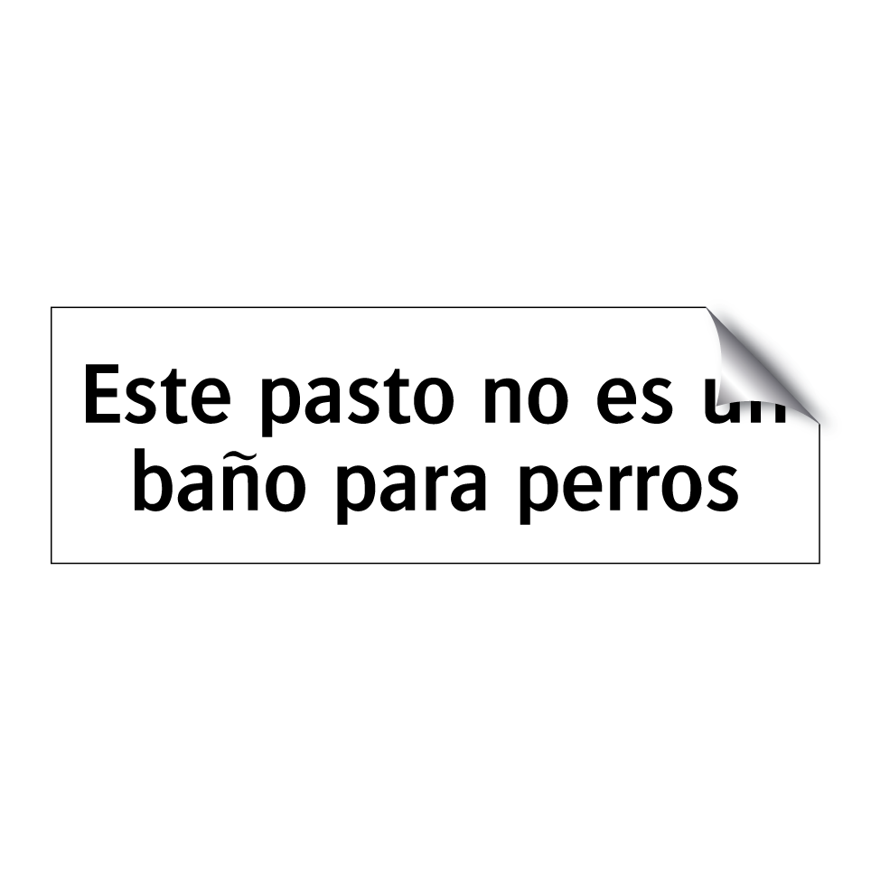 Este pasto no es un baño para perros
