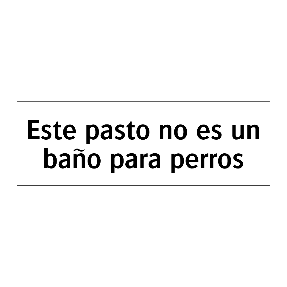 Este pasto no es un baño para perros