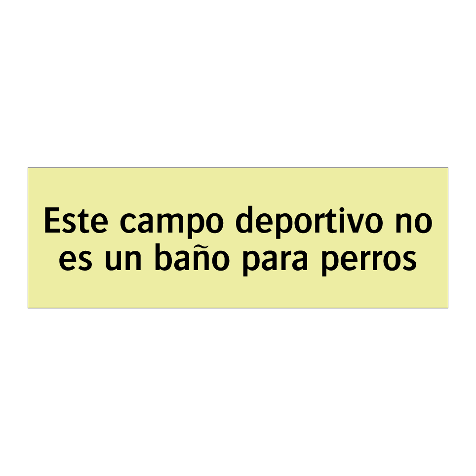 Este campo deportivo no es un baño para perros