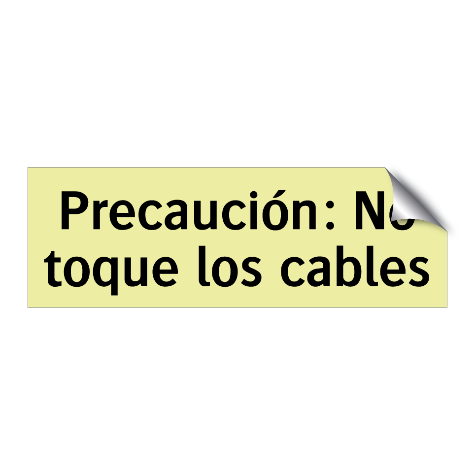 Precaución: No toque los cables
