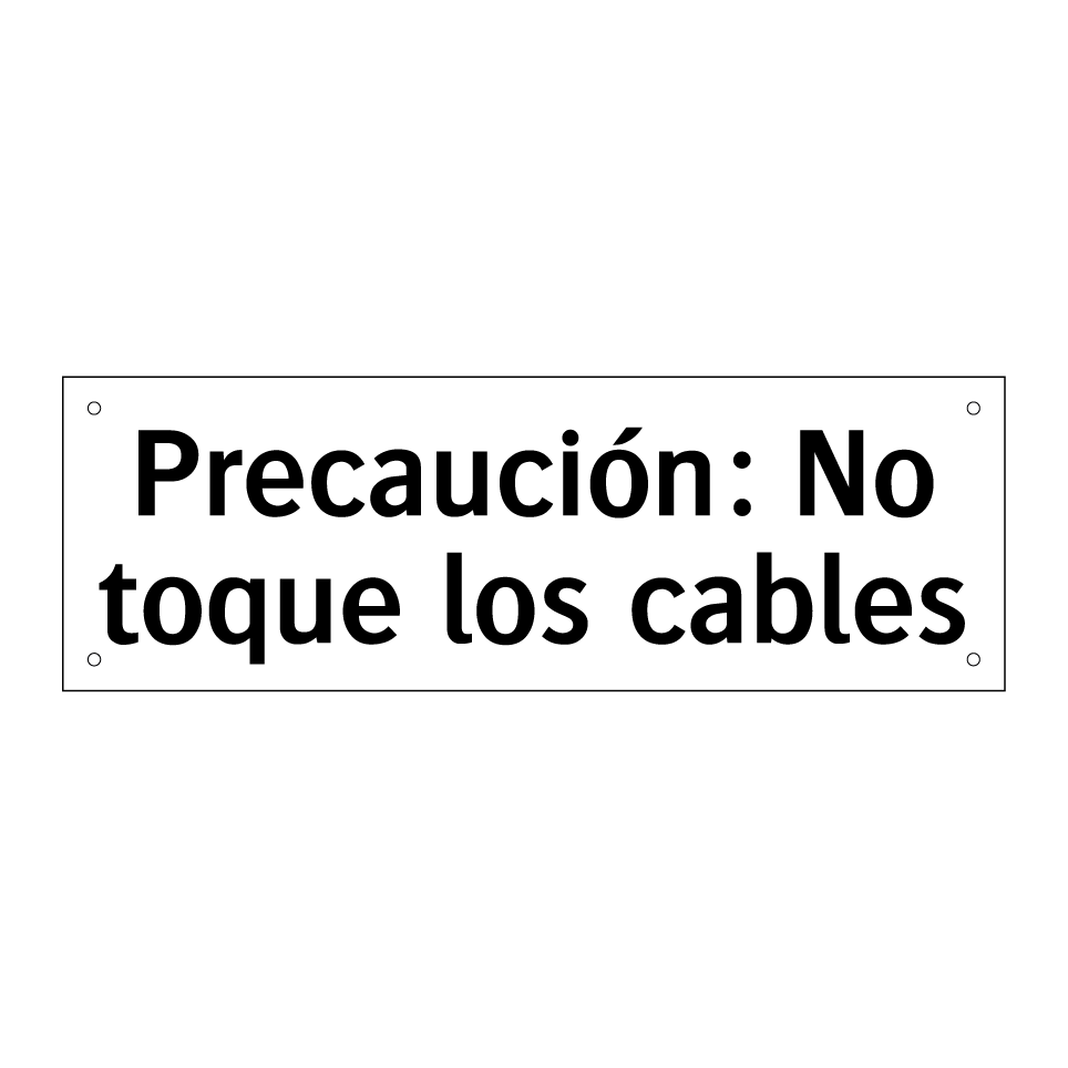 Precaución: No toque los cables