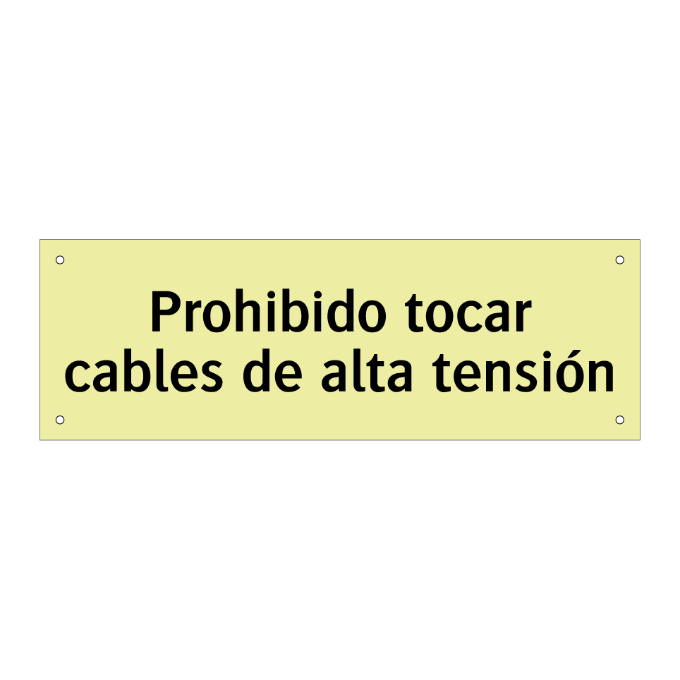 Prohibido tocar cables de alta tensión