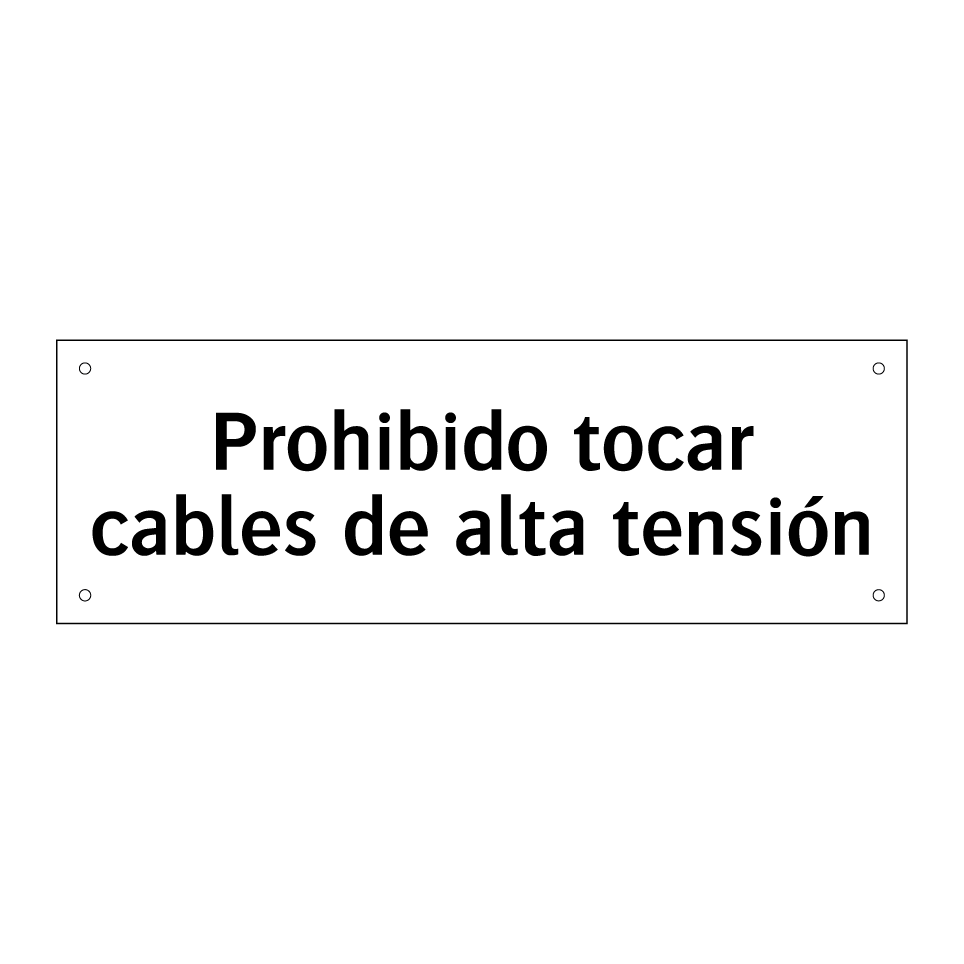 Prohibido tocar cables de alta tensión