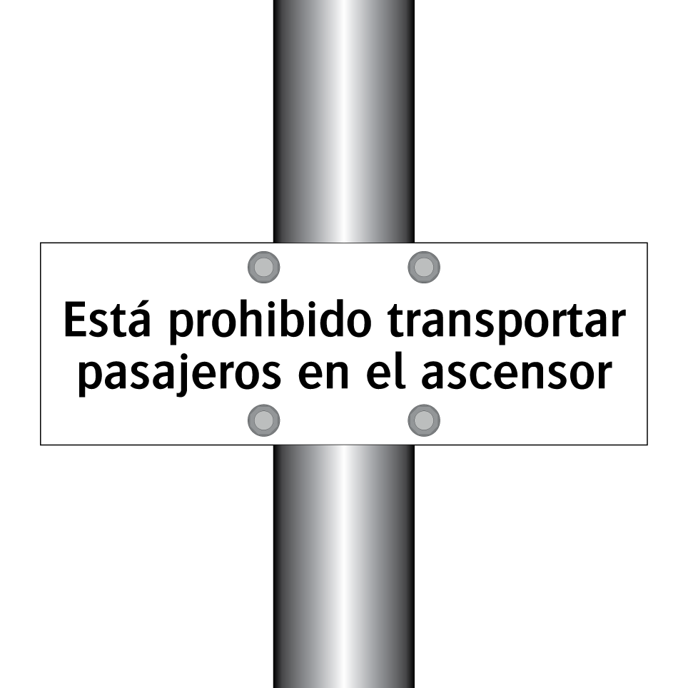 Está prohibido transportar pasajeros en el ascensor