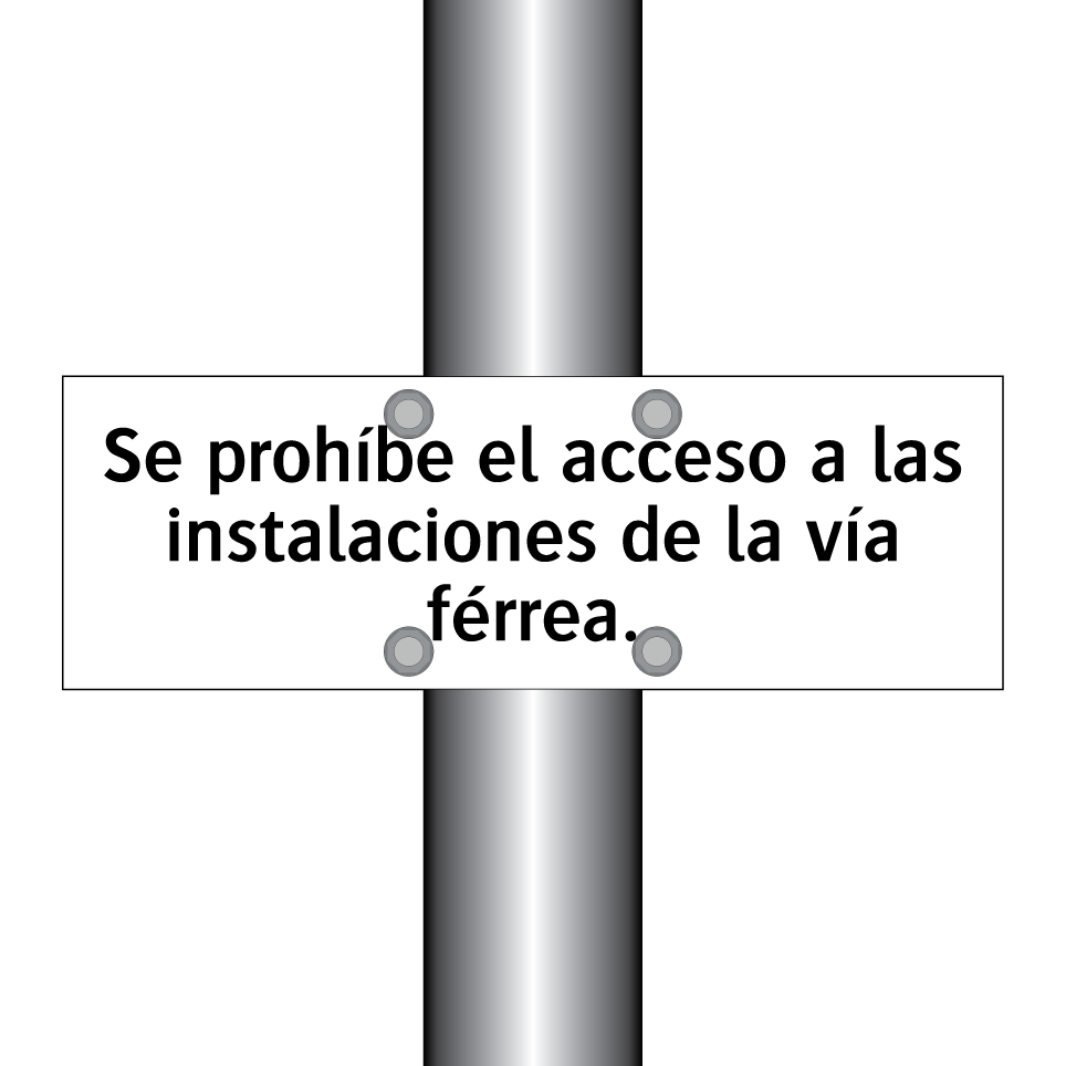 Se prohíbe el acceso a las instalaciones de la vía férrea.