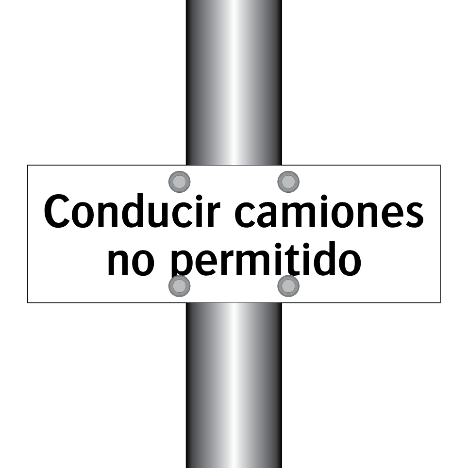 Conducir camiones no permitido
