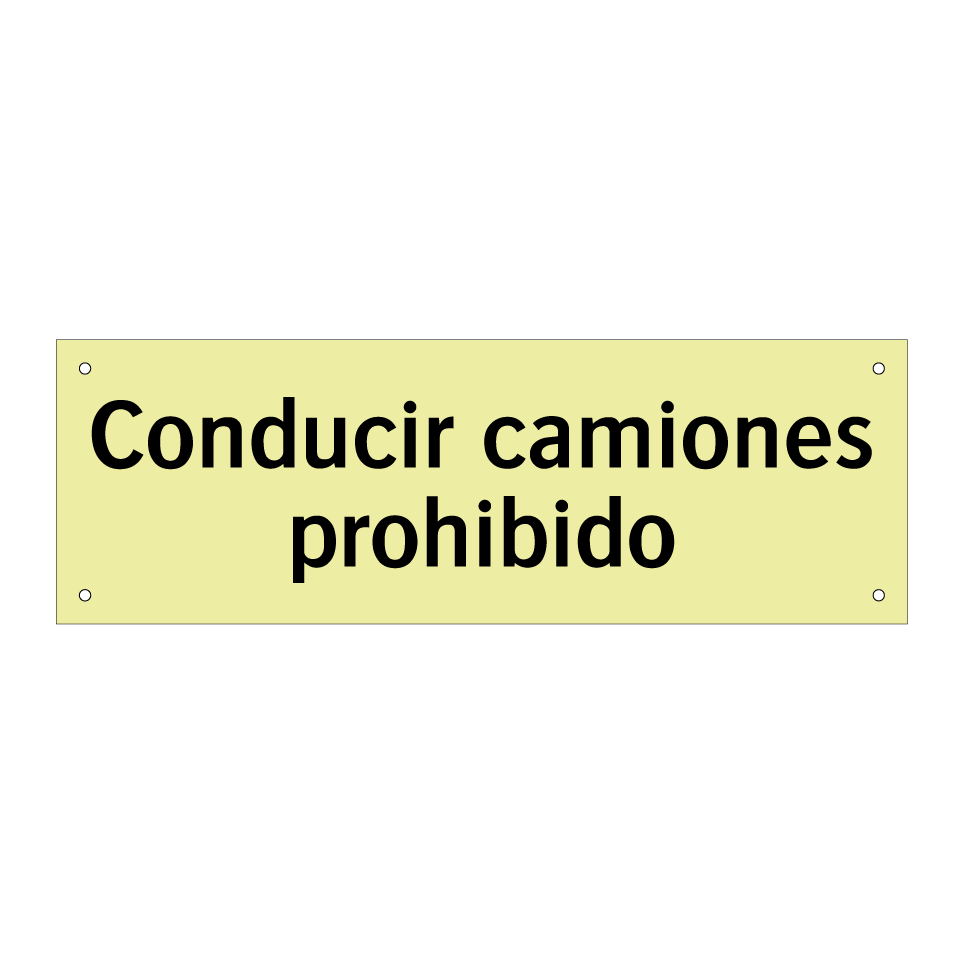 Conducir camiones prohibido