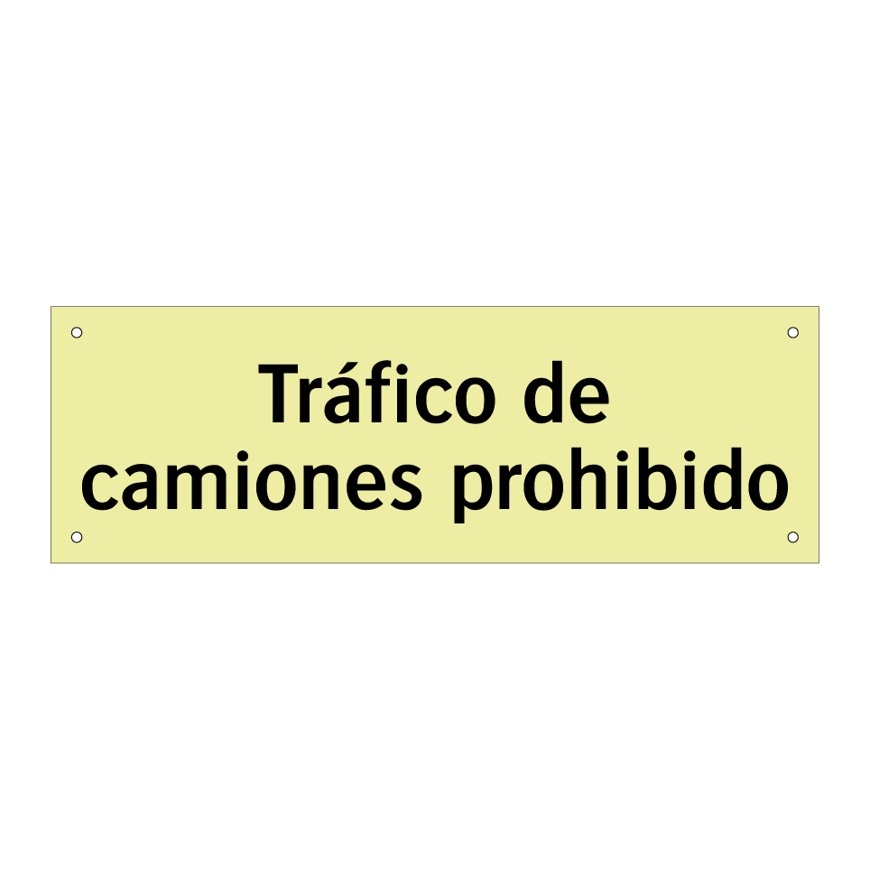 Tráfico de camiones prohibido