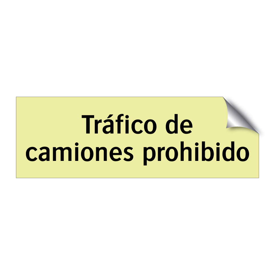 Tráfico de camiones prohibido