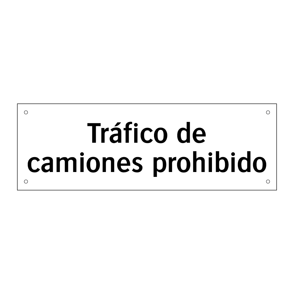 Tráfico de camiones prohibido