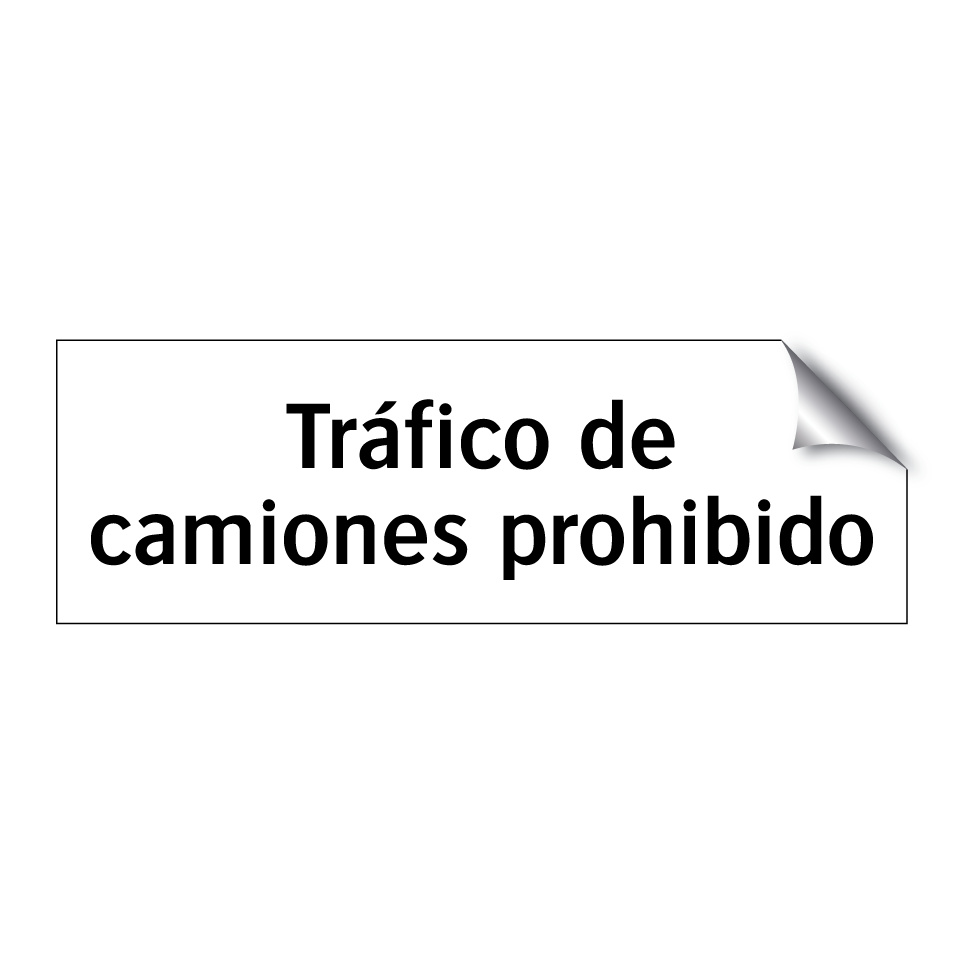 Tráfico de camiones prohibido