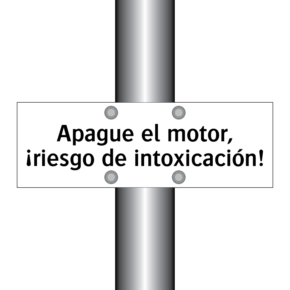 Apague el motor, ¡riesgo de intoxicación!