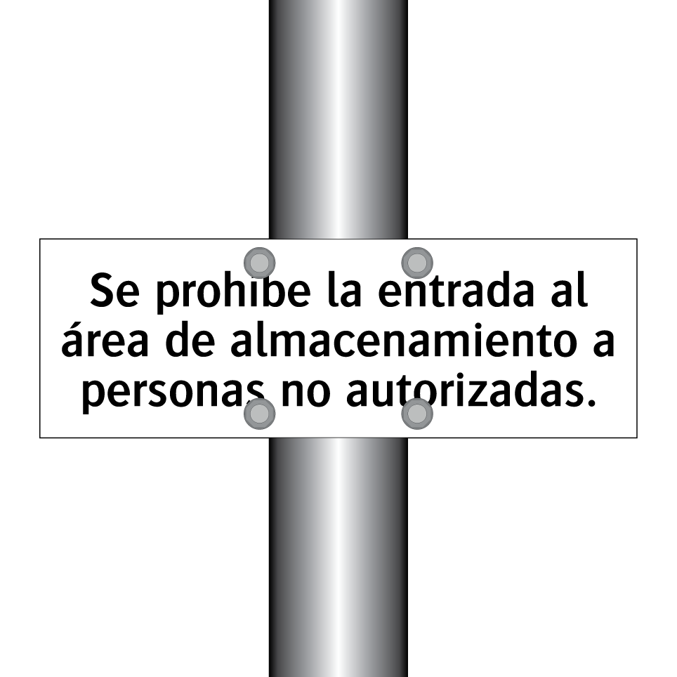 Se prohíbe la entrada al área de almacenamiento a personas no autorizadas.