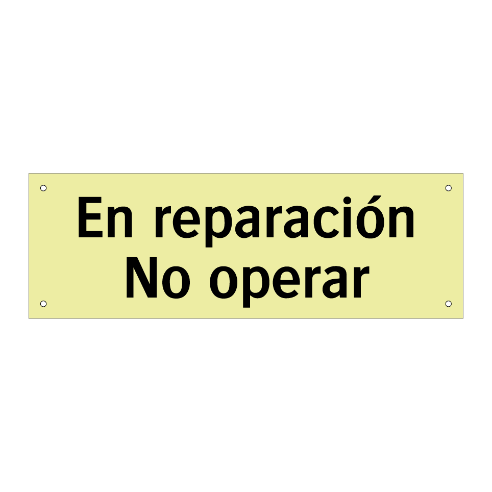 En reparación No operar