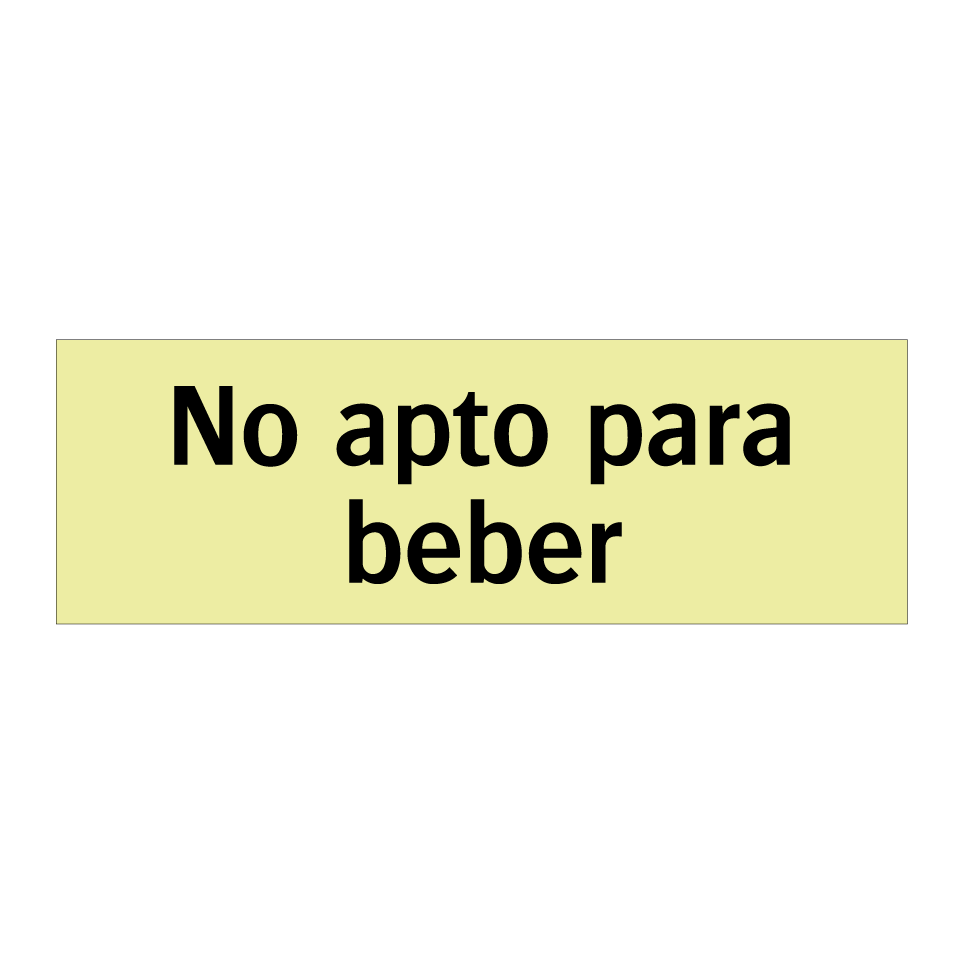 No apto para beber