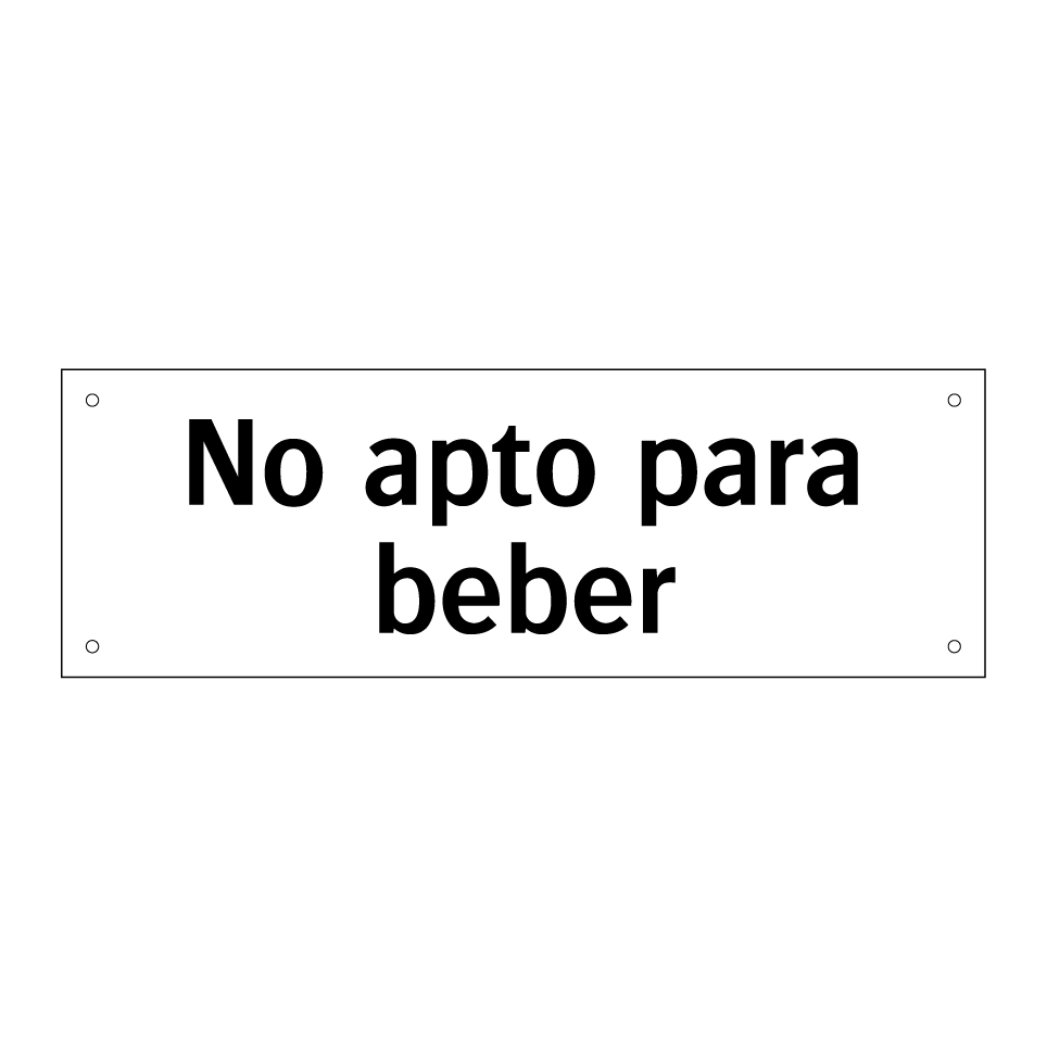 No apto para beber