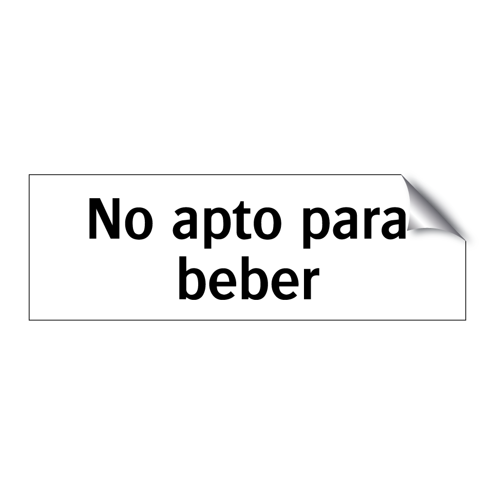 No apto para beber