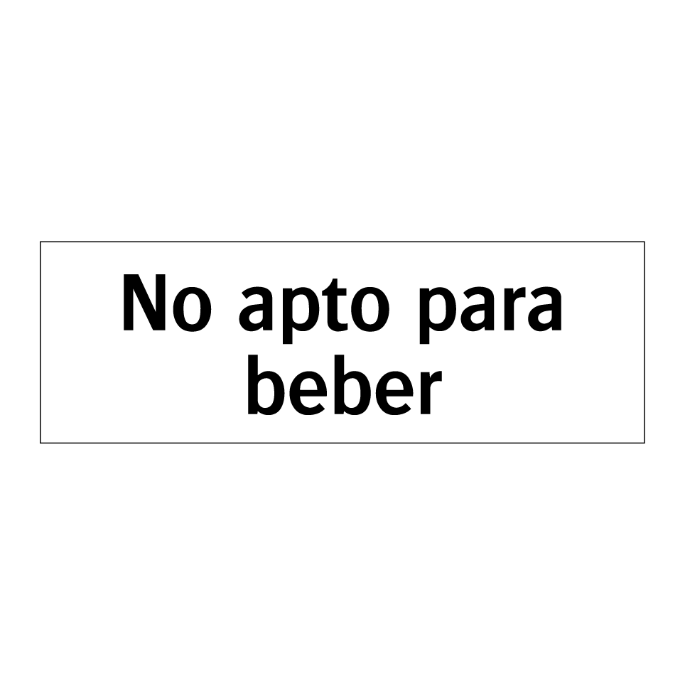 No apto para beber