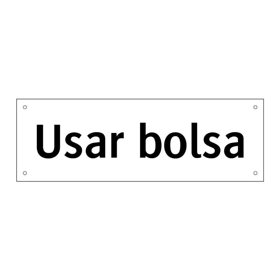 Usar bolsa