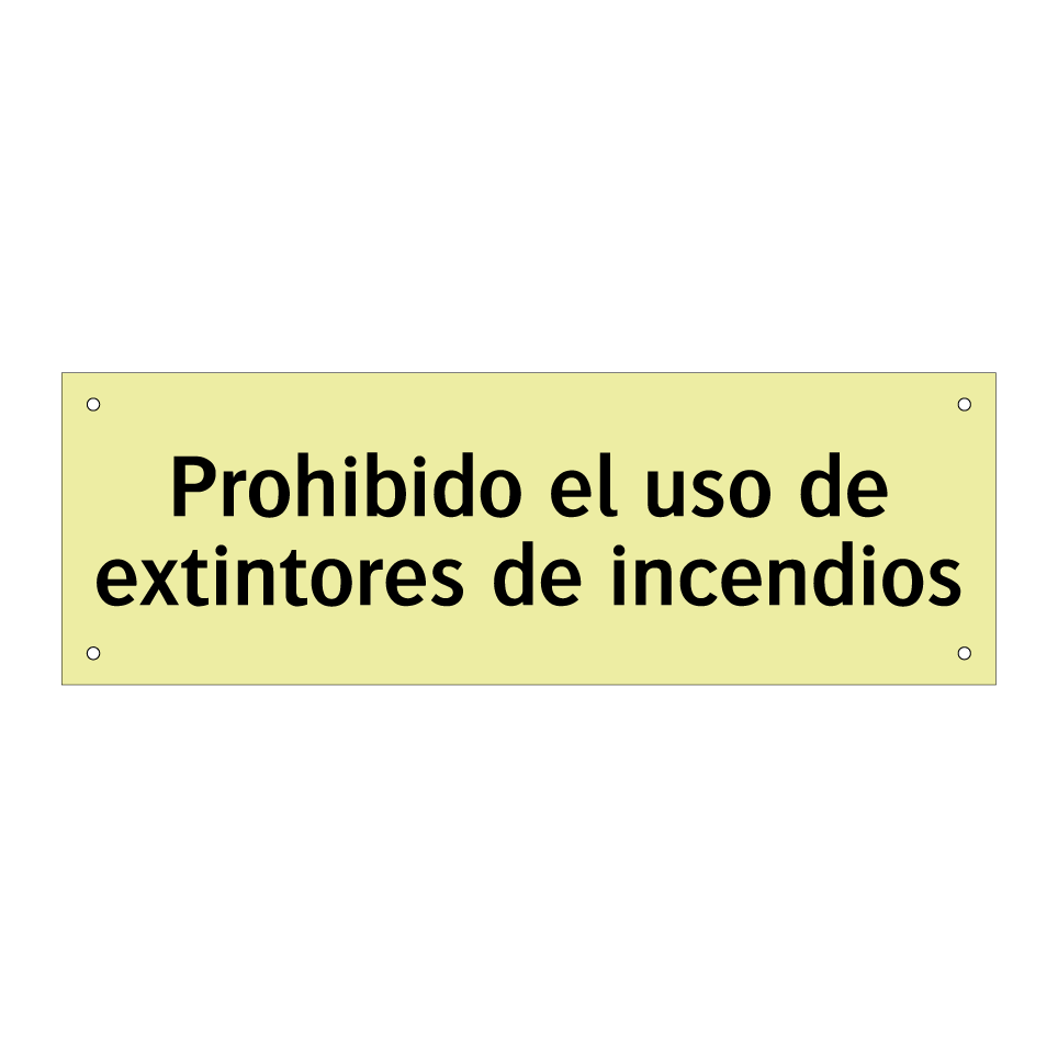 Prohibido el uso de extintores de incendios