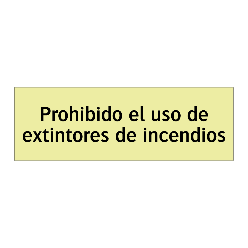 Prohibido el uso de extintores de incendios