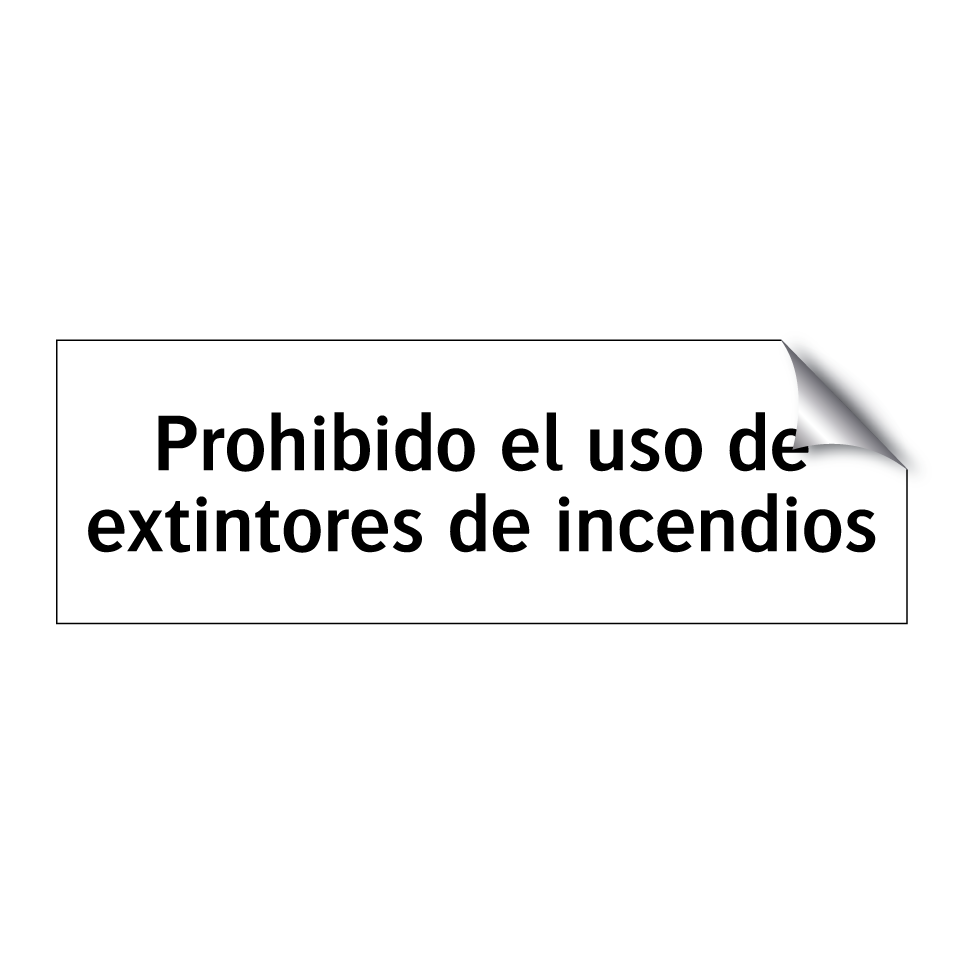 Prohibido el uso de extintores de incendios