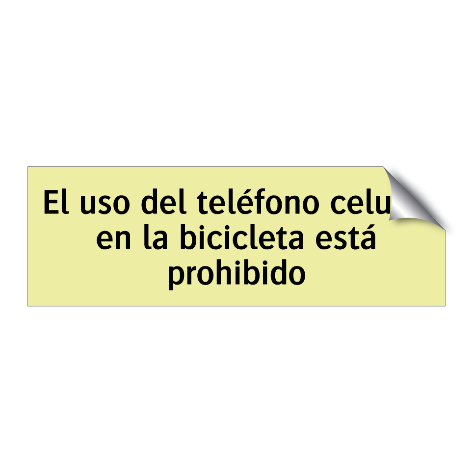 El uso del teléfono celular en la bicicleta está prohibido