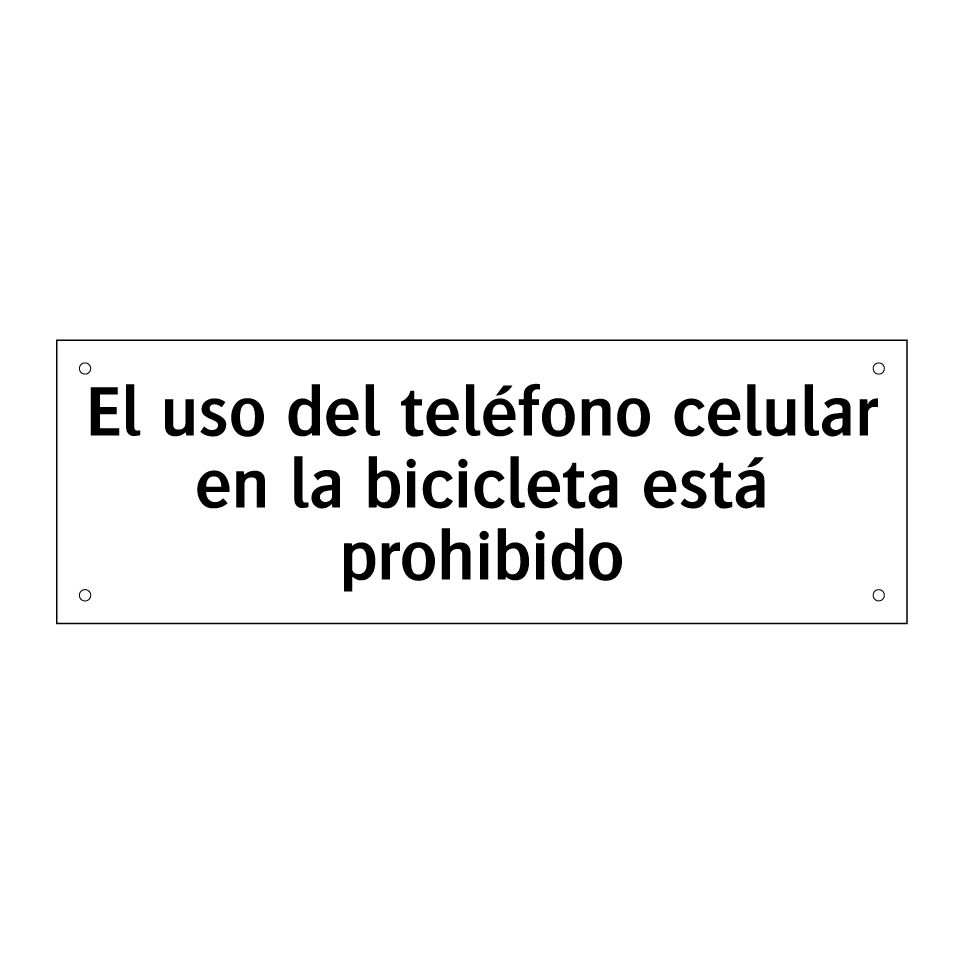 El uso del teléfono celular en la bicicleta está prohibido