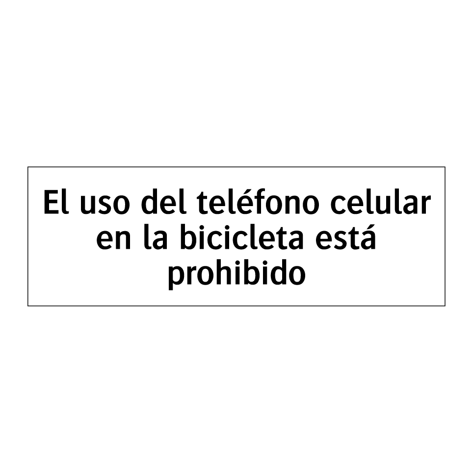 El uso del teléfono celular en la bicicleta está prohibido