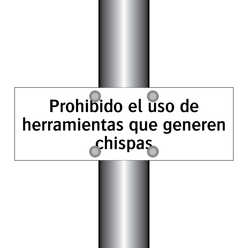 Prohibido el uso de herramientas que generen chispas