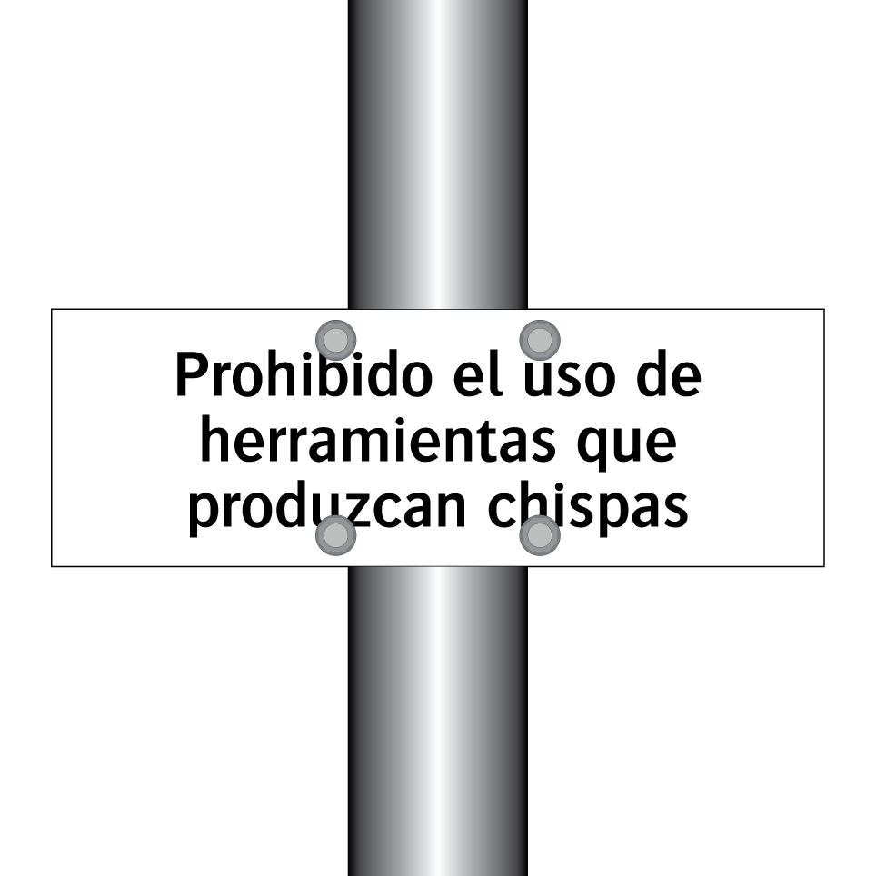 Prohibido el uso de herramientas que produzcan chispas