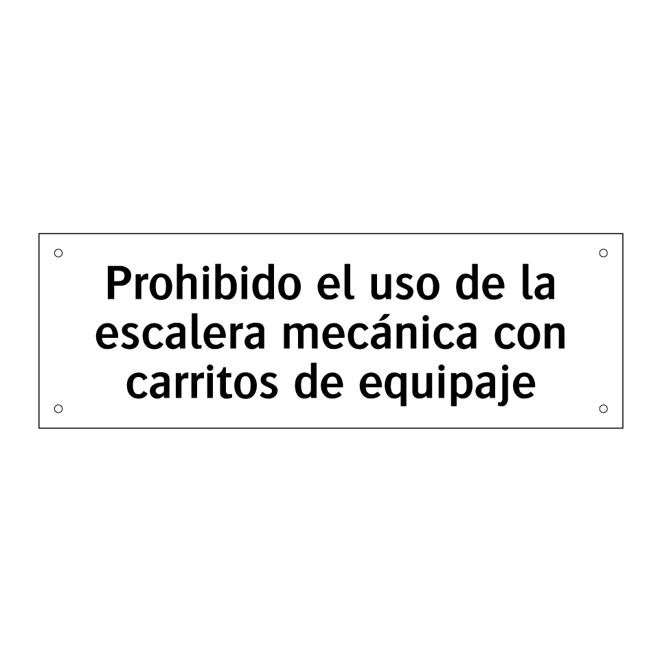 Prohibido el uso de la escalera mecánica con carritos de equipaje