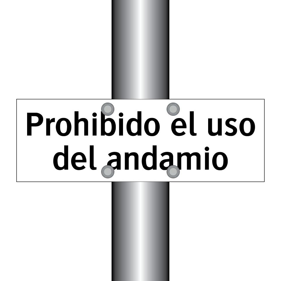 Prohibido el uso del andamio