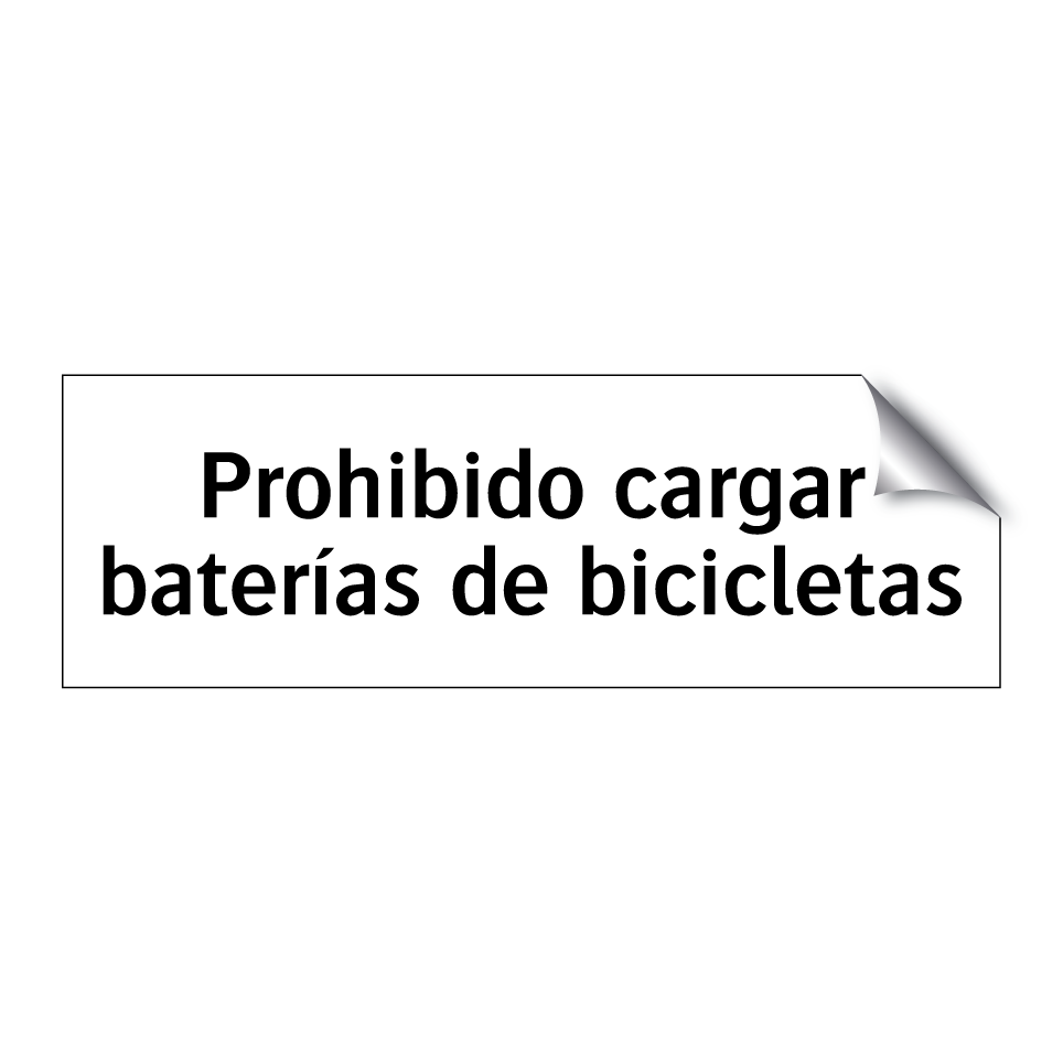 Prohibido cargar baterías de bicicletas