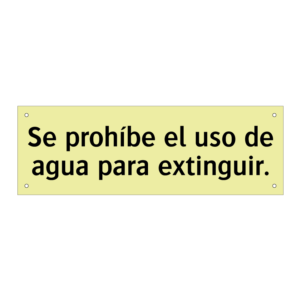 Se prohíbe el uso de agua para extinguir.