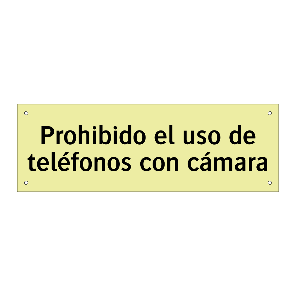 Prohibido el uso de teléfonos con cámara