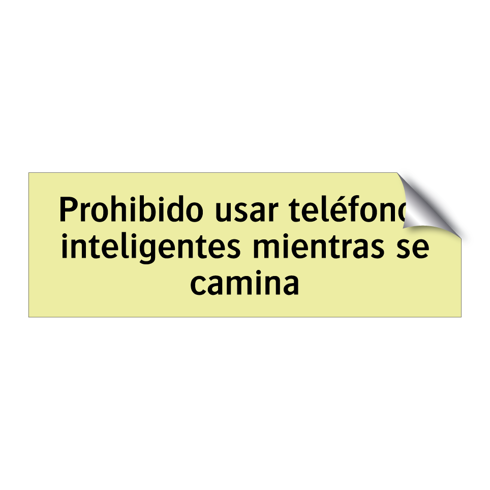 Prohibido usar teléfonos inteligentes mientras se camina