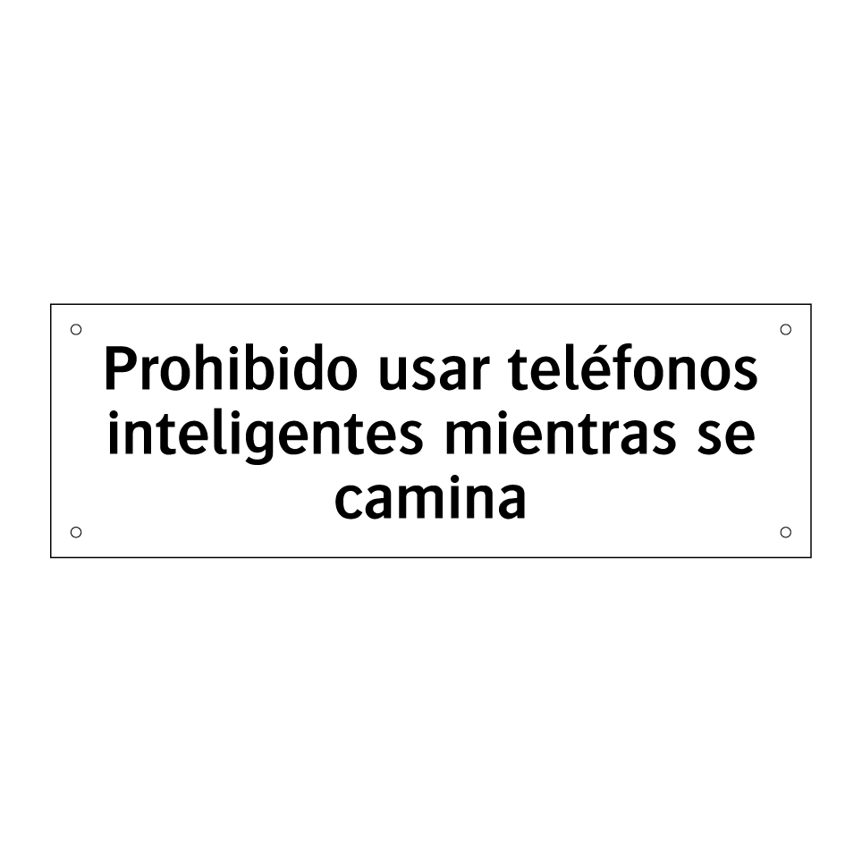 Prohibido usar teléfonos inteligentes mientras se camina