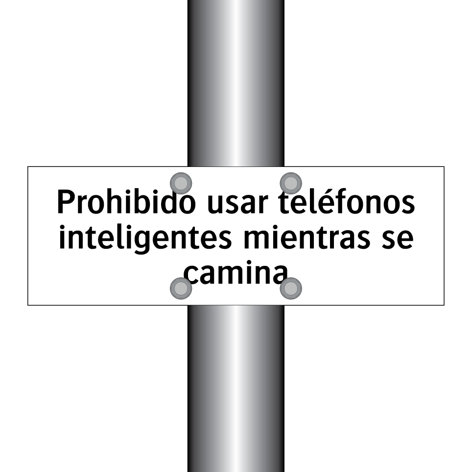 Prohibido usar teléfonos inteligentes mientras se camina