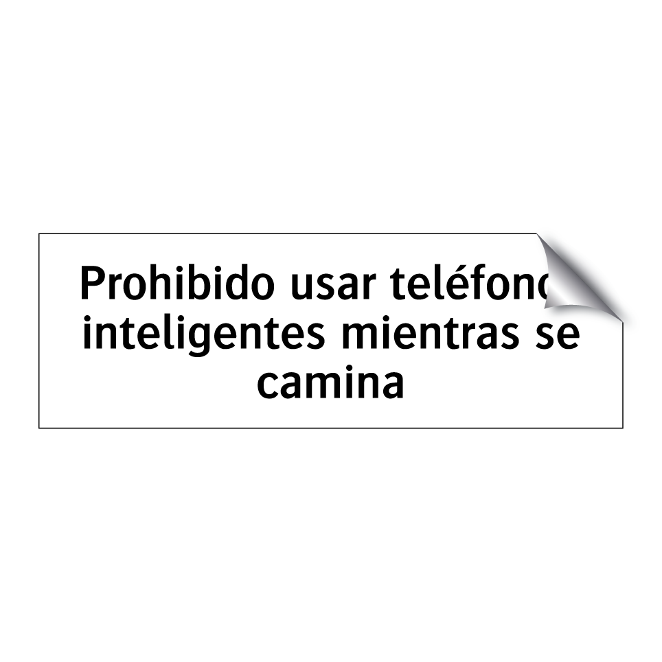 Prohibido usar teléfonos inteligentes mientras se camina