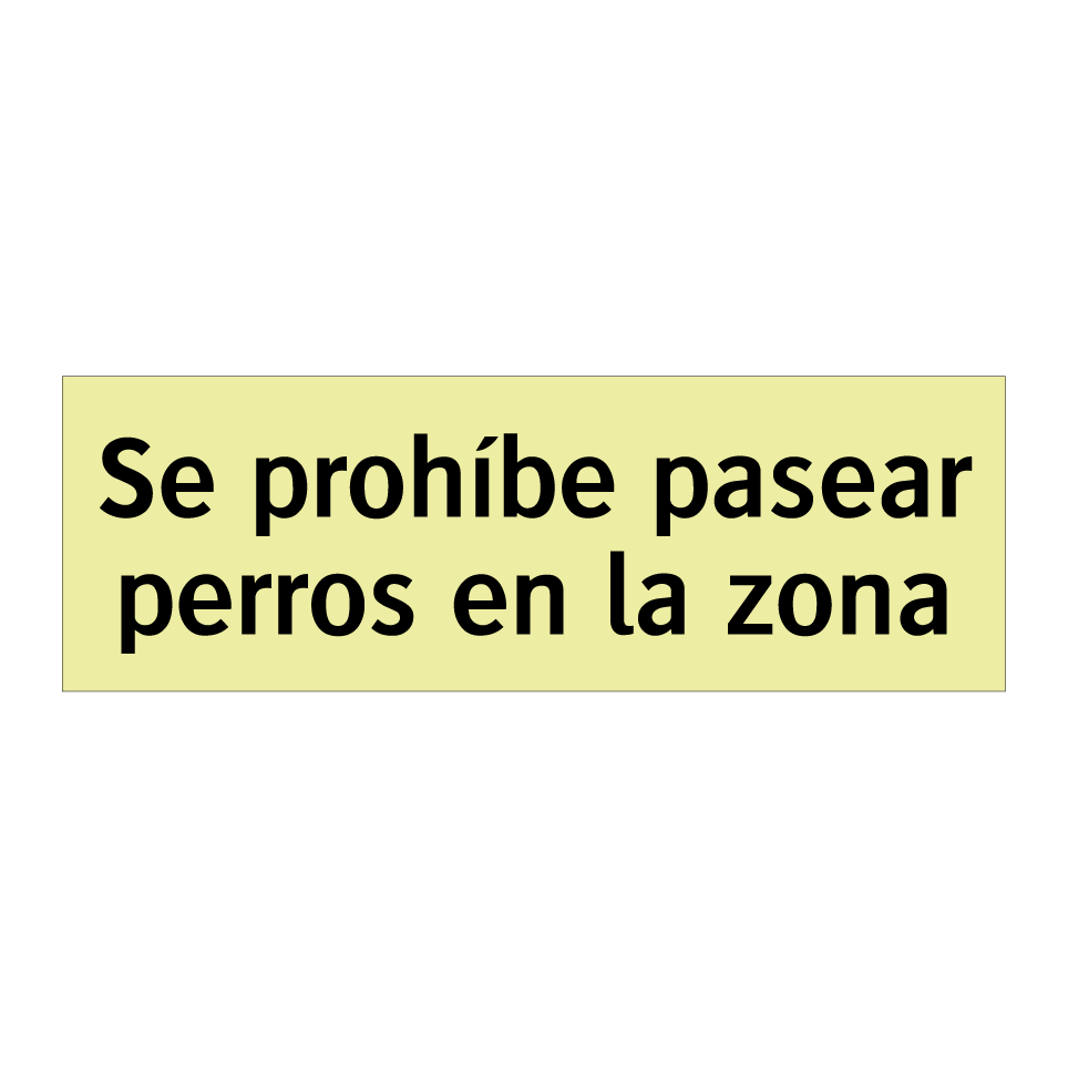 Se prohíbe pasear perros en la zona