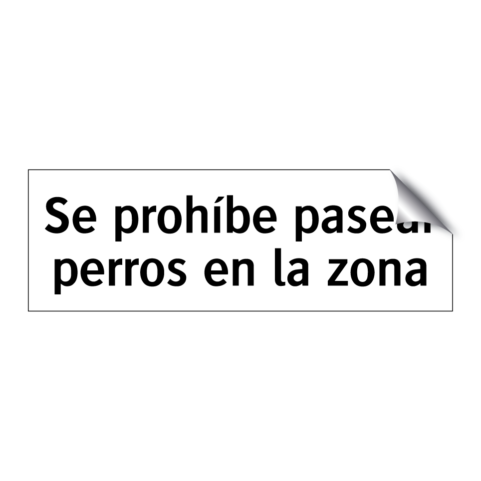 Se prohíbe pasear perros en la zona