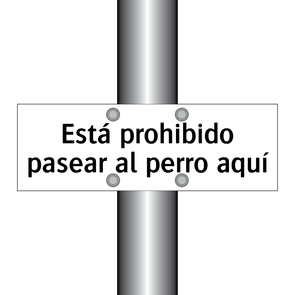 Está prohibido pasear al perro aquí