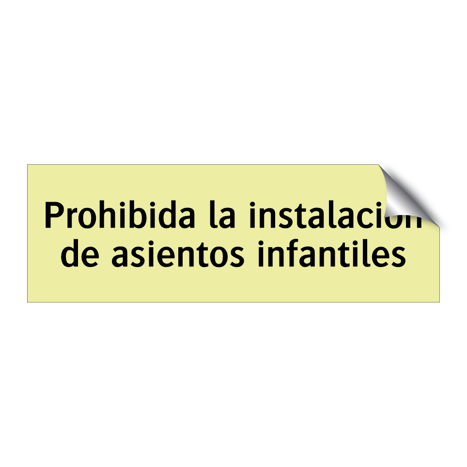 Prohibida la instalación de asientos infantiles