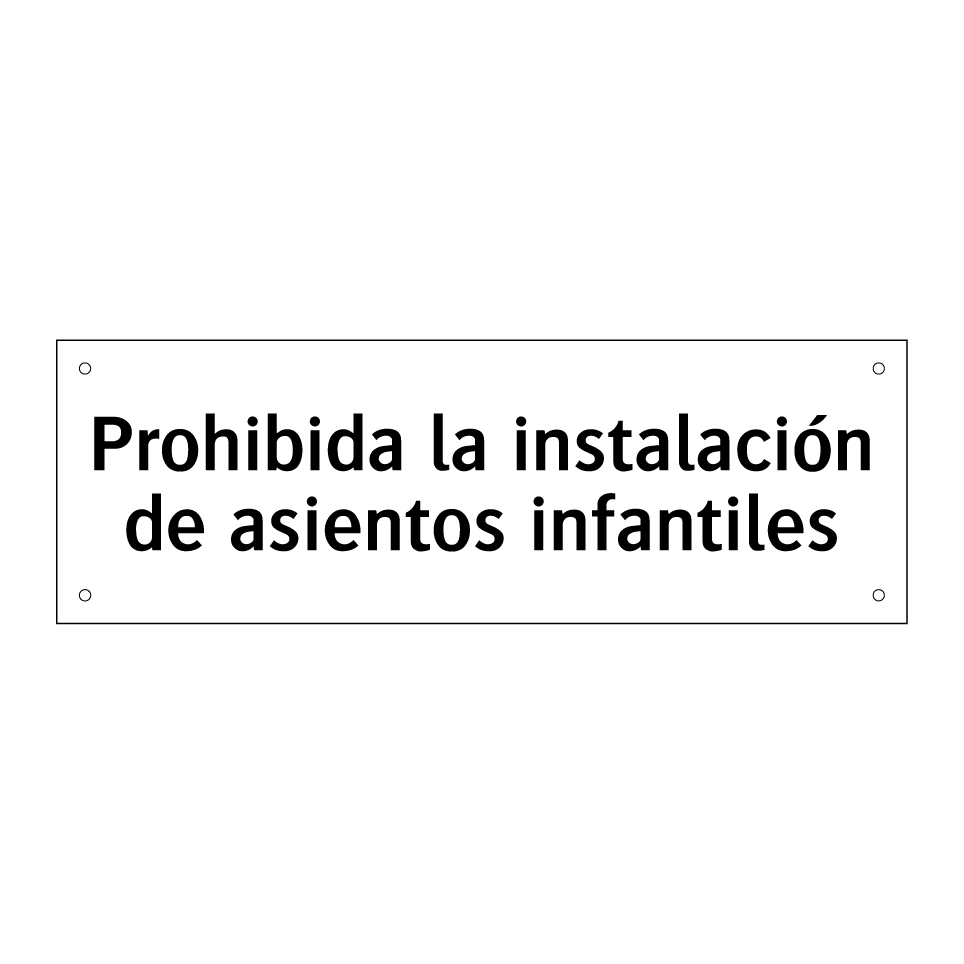 Prohibida la instalación de asientos infantiles