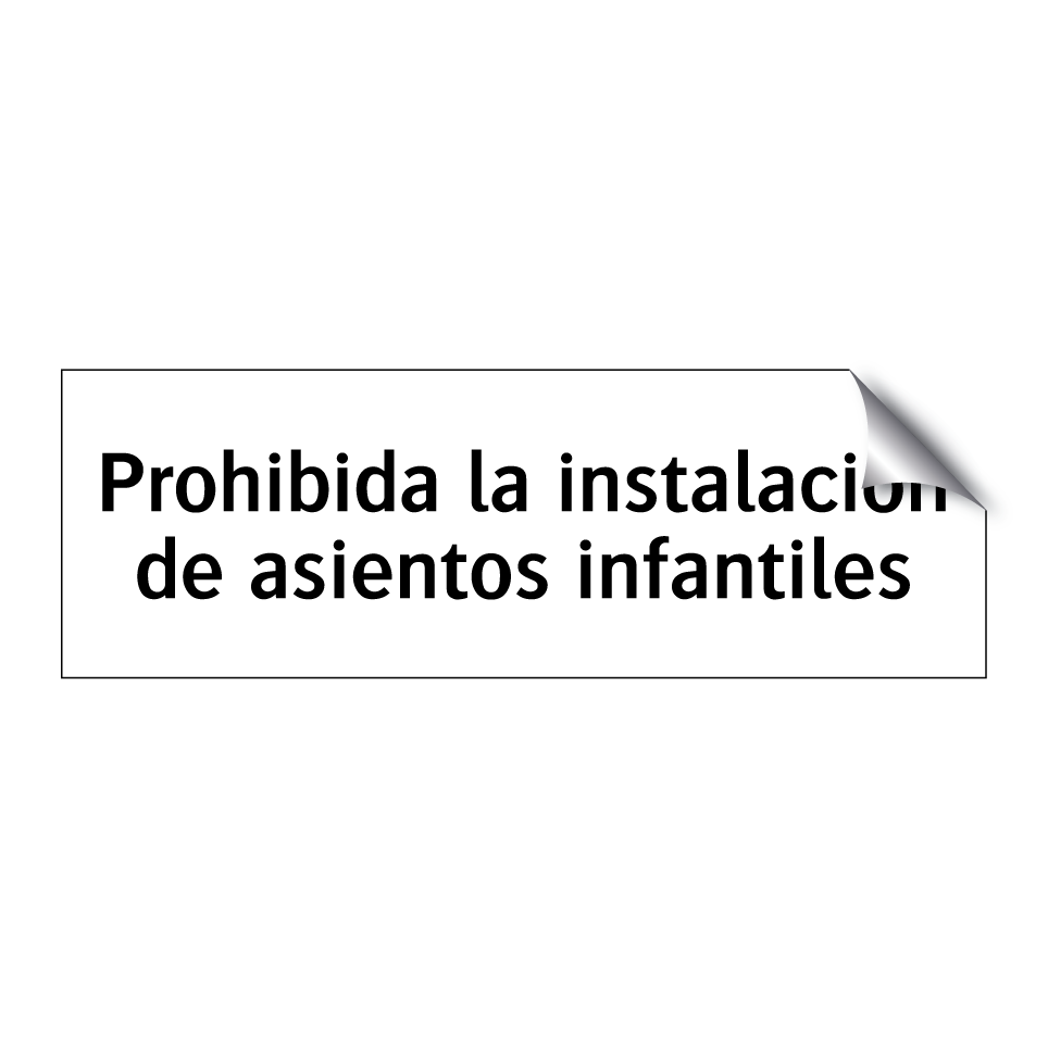 Prohibida la instalación de asientos infantiles