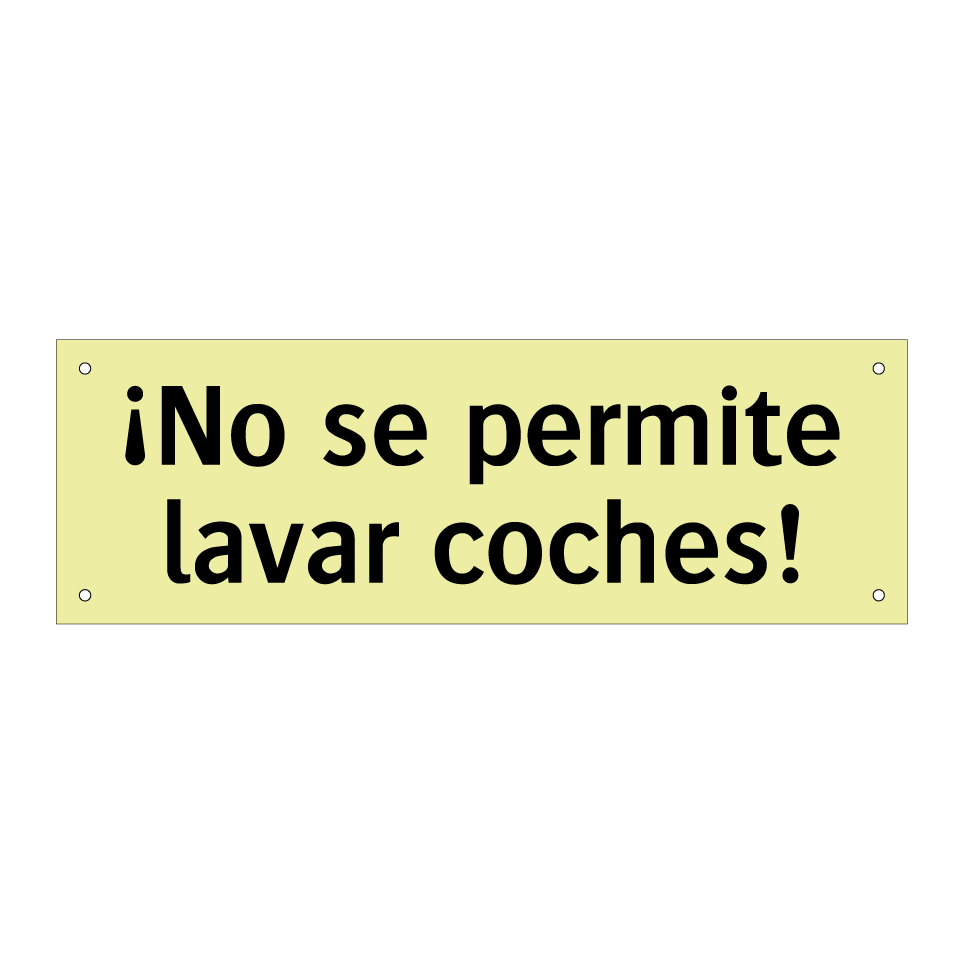 ¡No se permite lavar coches!