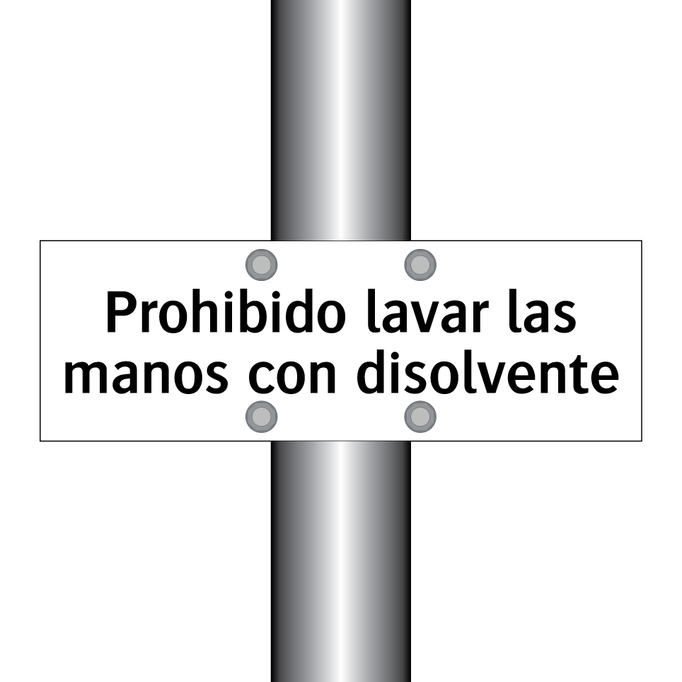 Prohibido lavar las manos con disolvente