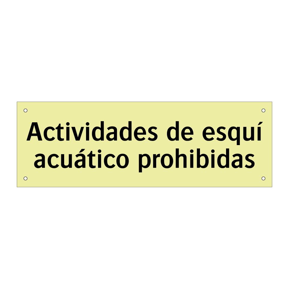 Actividades de esquí acuático prohibidas