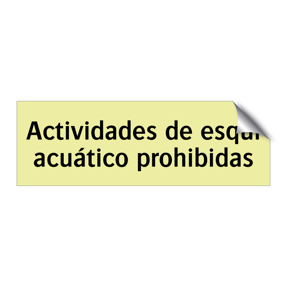 Actividades de esquí acuático prohibidas